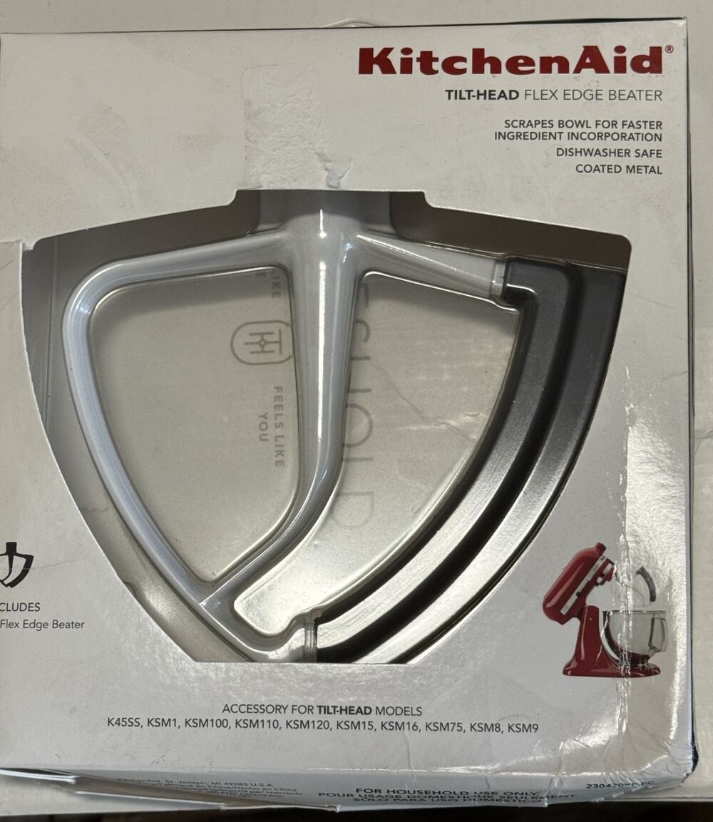 KitchenAid Tilt-Head Stand Mixer Flex Edge Beater Dark Grey Model KFE5T New
